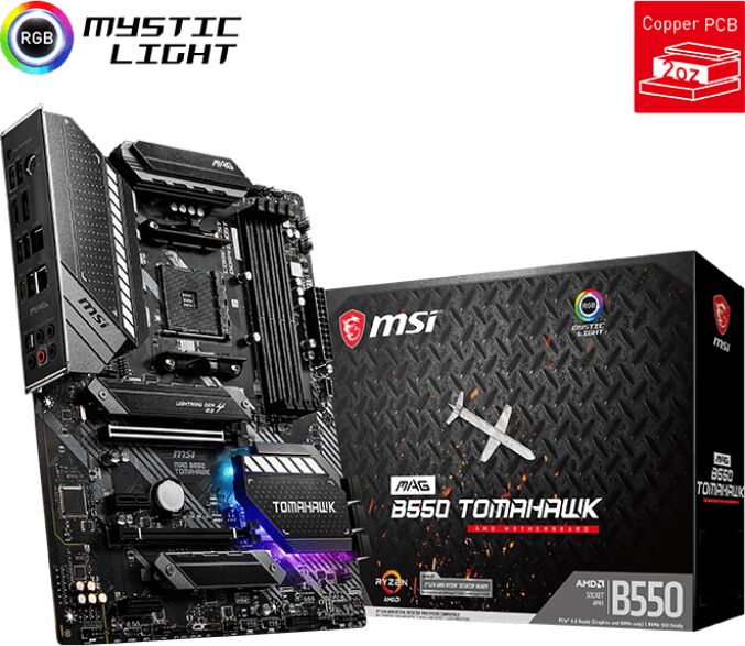 AMD Ryzen 7 5700G Eight Core 4.6GHz, MSI MAG B550 TOMAHAWK Motherboard CPU Bundle