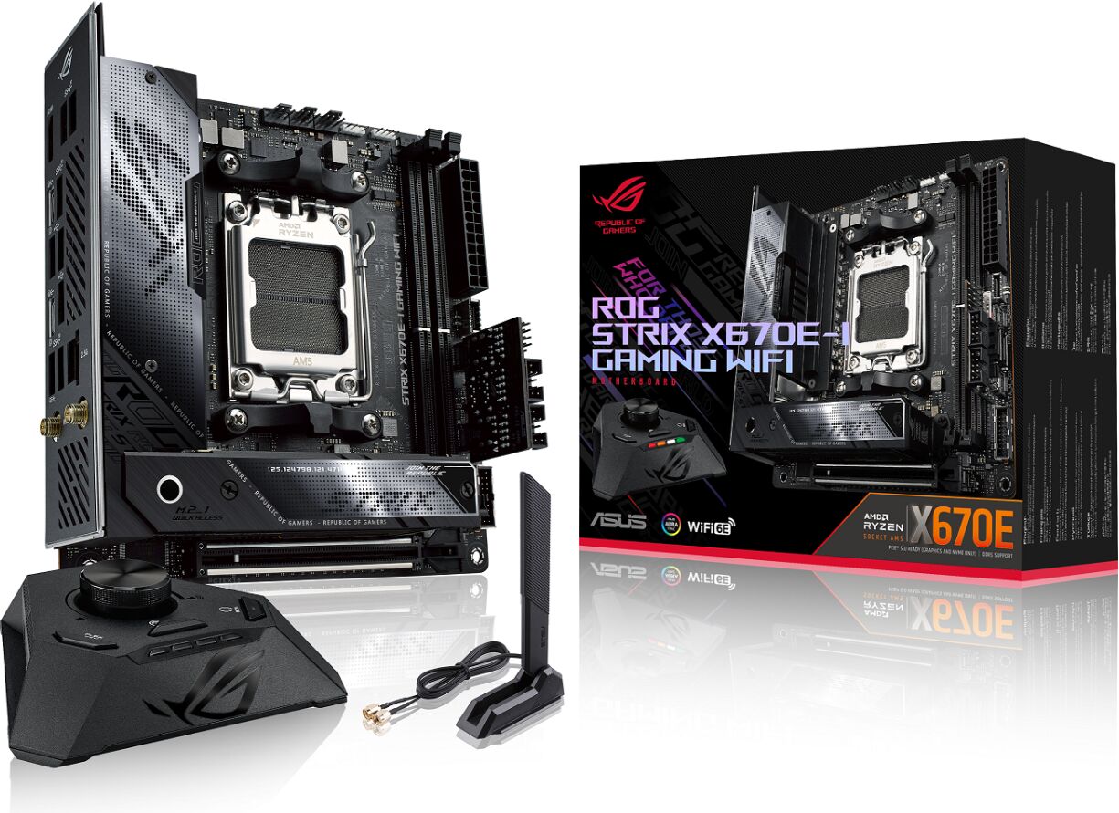 Asus ROG STRIX X670E-I GAMING WIFI AMD Ryzen DDR5 Mini ITX Motherboard - Socket AM5