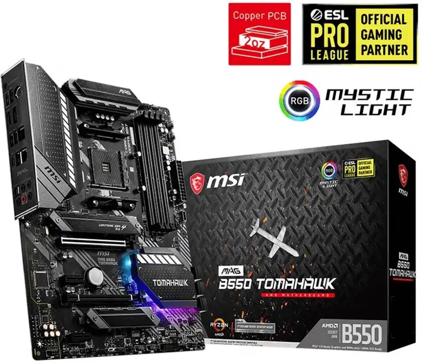 AMD Ryzen 7 5800X3D Eight Core 4.5GHz, MSI B550 Tomahawk Max Wifi Motherboard CPU Bundle