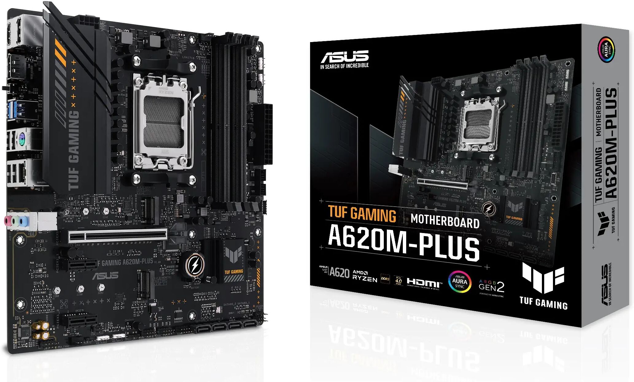 Asus TUF GAMING A620M-PLUS AMD Ryzen Micro ATX Motherboard - Socket AM5