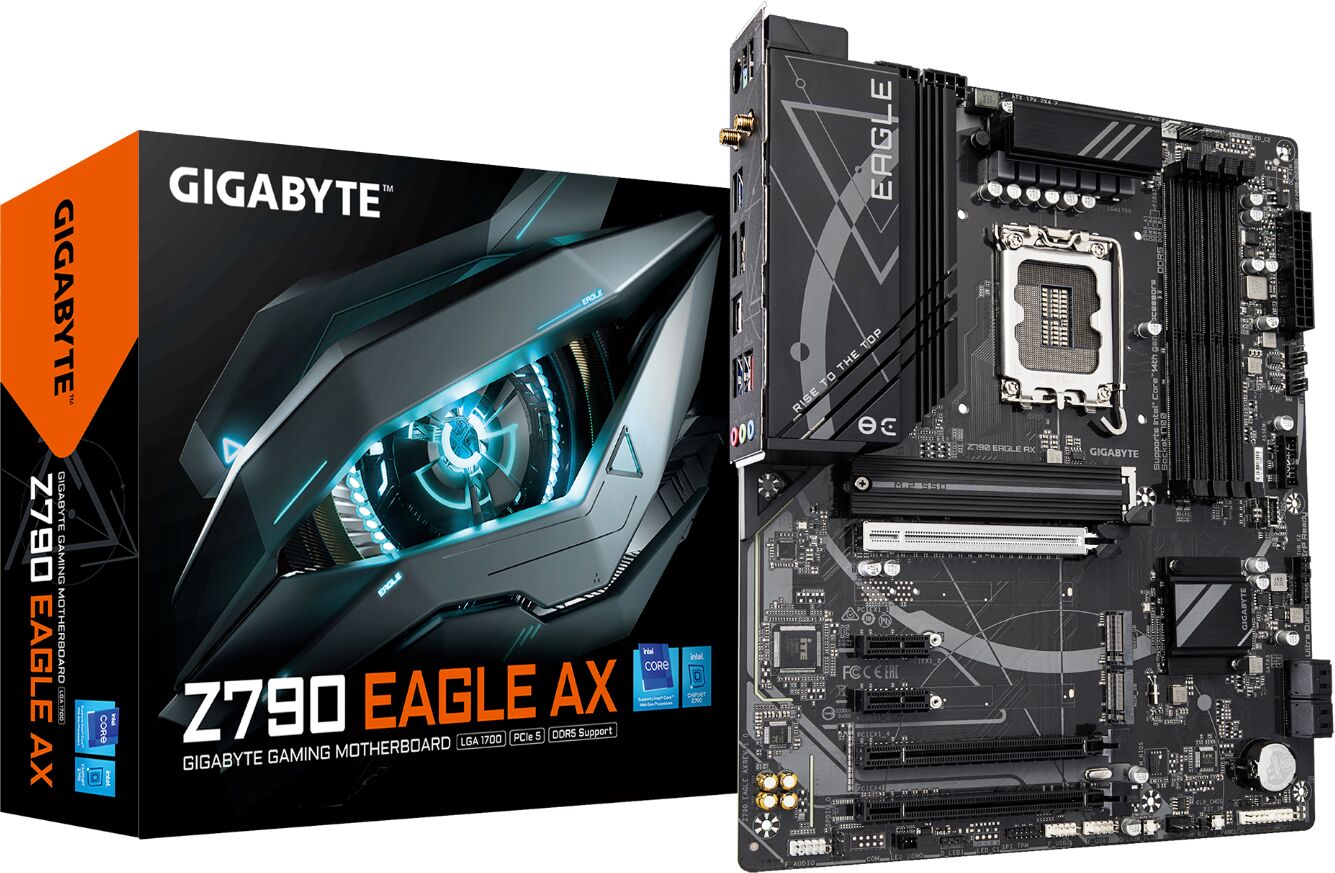 Gigabyte Z790 EAGLE AX Motherboard - Intel Core 14th Gen CPUs, 7600MHz DDR5 - Z790 EAGLE AX