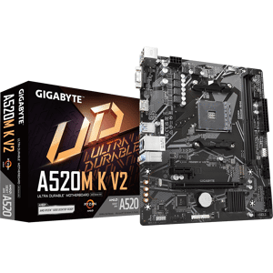 Gigabyte A520M K V2 Motherboard - Supports AMD Ryzen, DDR4, PCIe 3.0 - Motherboard Gigabyte A520M K V2 Motherboard - Supports AMD Ryzen, DDR4, PCIe 3.0 - Motherboard
