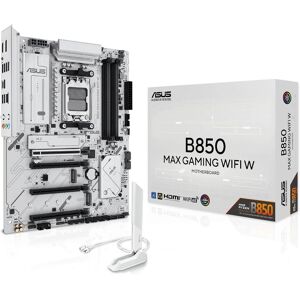 Asus B850 MAX GAMING WIFI W AMD RYZEN DDR5 WIFI 6E ATX Motherboard - Socket AM5 - White - 90MB1M10-M0EAY0 Asus B850 MAX GAMING WIFI W AMD RYZEN DDR5 WIFI 6E ATX Motherboard - Socket AM5 - White - 90MB1M10-M0EAY0