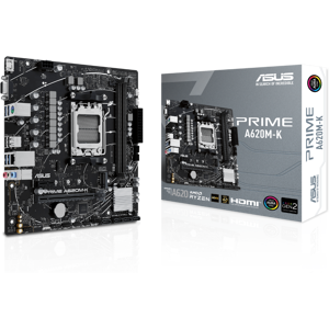 ASUS Prime A620M-K Motherboard - DDR5, Micro ATX, AMD A620 ASUS Prime A620M-K Motherboard - DDR5, Micro ATX, AMD A620