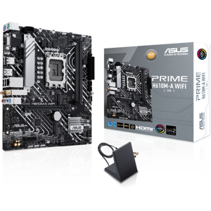 ASUS Prime H610M-A WIFI Motherboard - Micro ATX, LGA1700, DDR5, Black - Motherboard ASUS Prime H610M-A WIFI Motherboard - Micro ATX, LGA1700, DDR5, Black - Motherboard