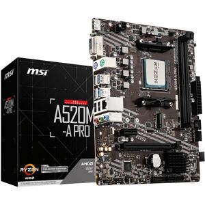 AMD Ryzen 5 3400G Quad Core 4.2GHz VEGA 11 Graphics, MSI A520M-A PRO Motherboard CPU Bundle AMD Ryzen 5 3400G Quad Core 4.2GHz VEGA 11 Graphics, MSI A520M-A PRO Motherboard CPU Bundle