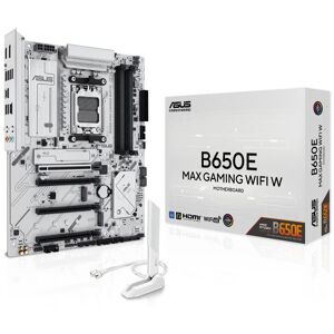 Asus B650E MAX GAMING WIFI W AM5 DDR5 ATX Motherboard - White Asus B650E MAX GAMING WIFI W AM5 DDR5 ATX Motherboard - White