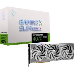 MSI GeForce RTX 4070 Super Gaming X Slim White 12G GDDR6X Graphics Card