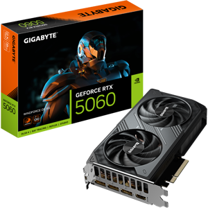 GIGABYTE GeForce RTX 5060 WINDFORCE OC 8GB GDDR7 Graphics Card - GV-N5060WF2OC-8GD