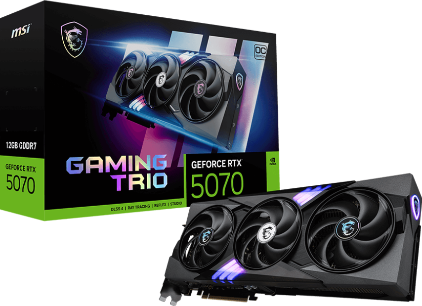 MSI GeForce RTX 5070 12GB GAMING TRIO OC GDDR7 Graphics Card