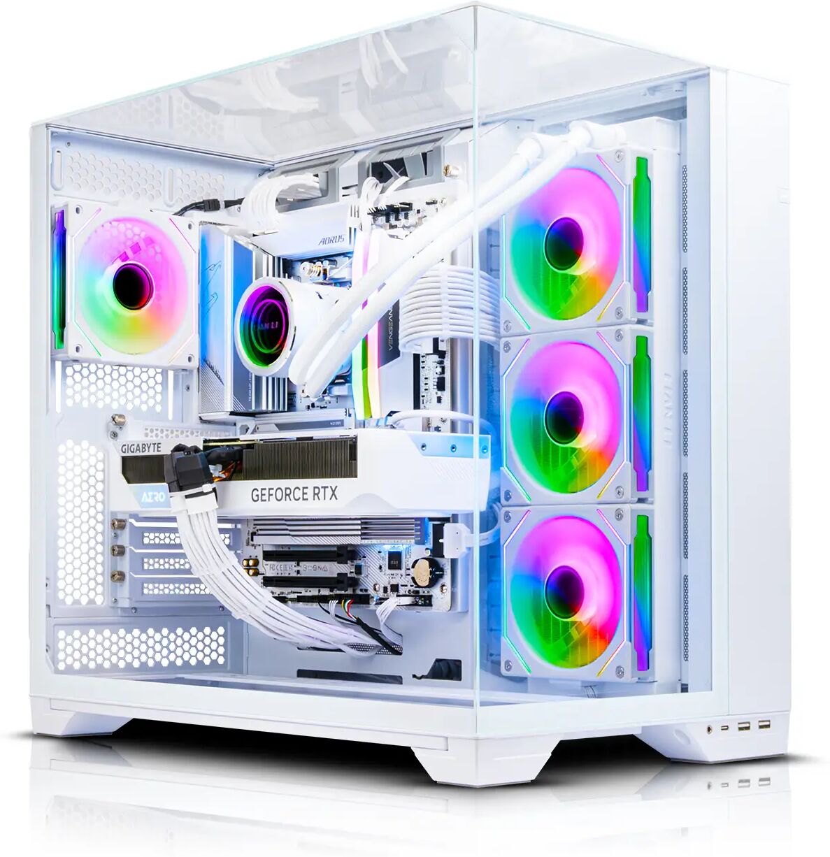 AWD-IT Vision ICE AMD Ryzen 5 7600 RTX 4070 12GB White Desktop PC for Gaming