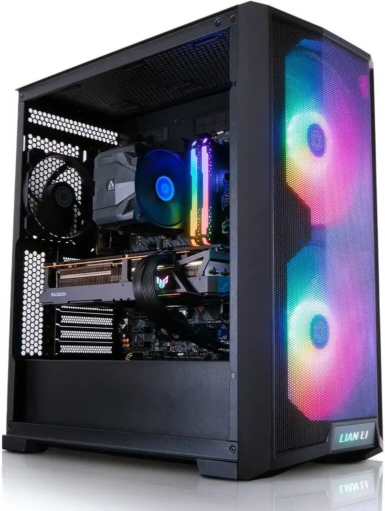 AWD-IT Lian Li Lancool 215 RGB Ryzen 5 5600X 6 Core AMD Radeon RX 6750 XT 12GB Desktop PC for Gaming