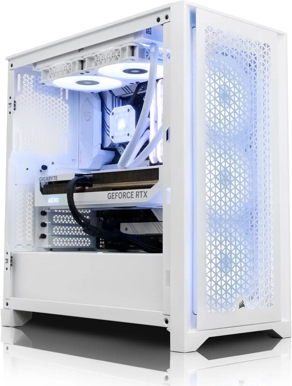 AWD-IT Corsair iCue 4000D Airflow RGB White Ryzen 7 5800X NVIDIA RTX 4070 Ti 12GB Desktop PC for Gaming