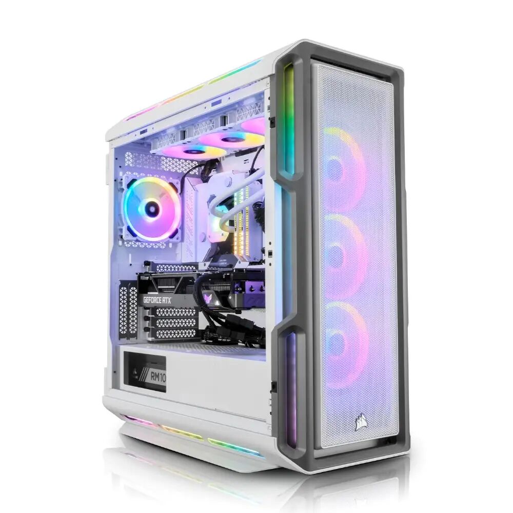 AWD-IT Corsair iCUE 5000T RGB AMD Ryzen 9 7900X 12 Core Nvidia RTX 4090 24GB White Desktop PC for Gaming