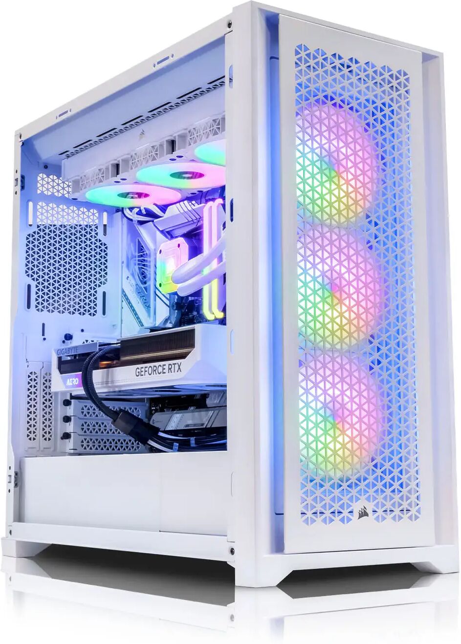 AWD-IT AWD Corsair 5000D Airflow RGB True White Intel i7 13700KF 16 Core Nvidia RTX 4090 24GB Desktop PC for Gaming