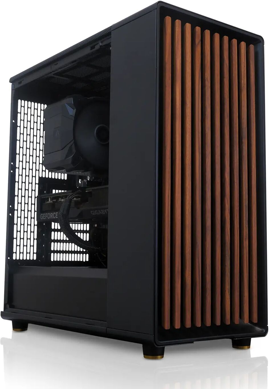 AWD-IT Fractal North Black Ryzen 7 5700X NVIDIA RTX 4070 12GB Desktop PC for Gaming