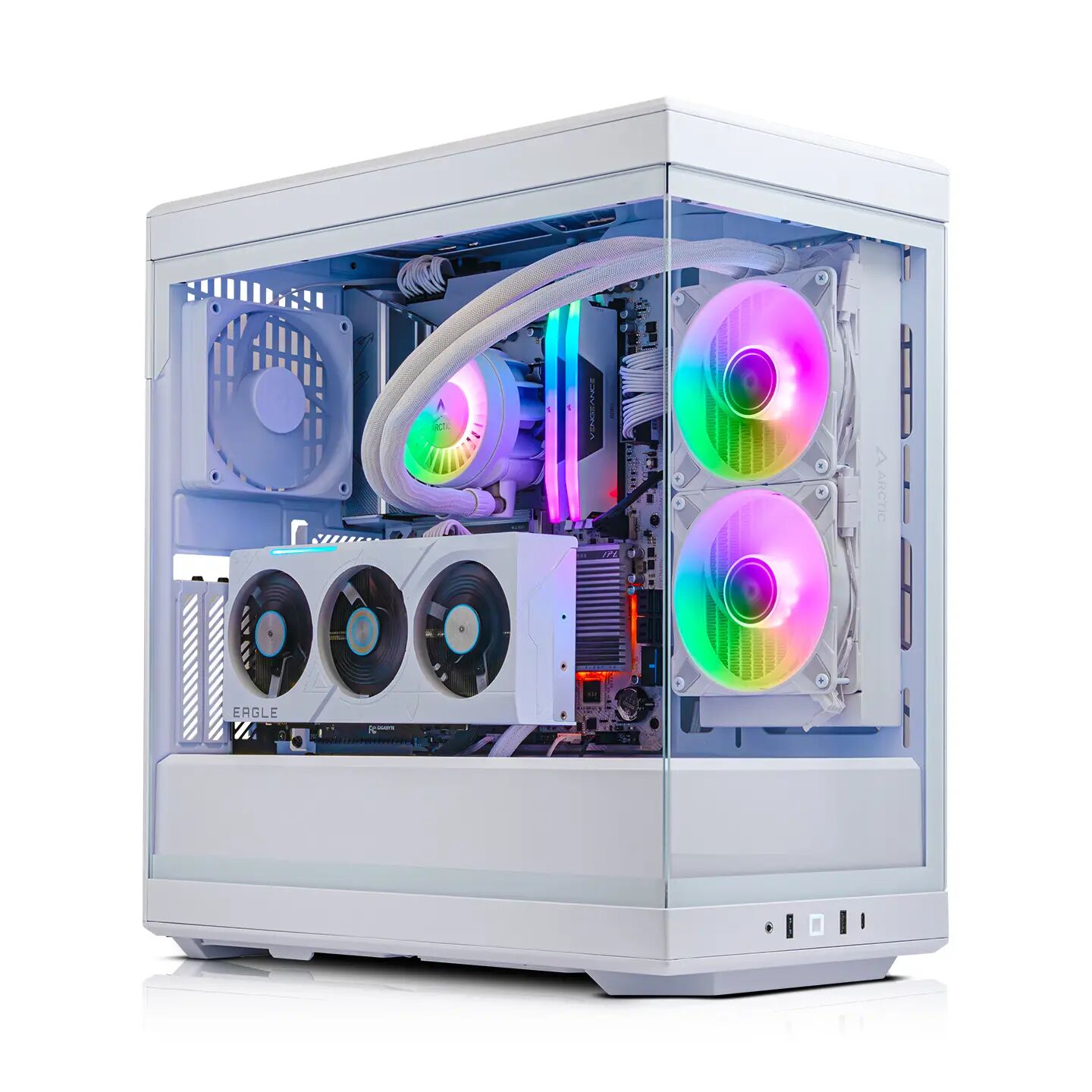 AWD-IT Y40 Snow White Ryzen 5 7600 RTX 4070 SUPER 12GB Desktop PC for Gaming