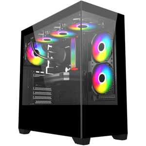 CiT Sense Black ATX Gaming Case with Tempered Glass Front and Side Panels - CIT-SENSE-B CiT Sense Black ATX Gaming Case with Tempered Glass Front and Side Panels - CIT-SENSE-B