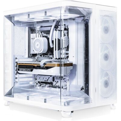 AWD-IT Corsair AIR 5400 AMD Ryzen 7 9800X3D Nvidia RTX 5090 32GB White AI Creator Desktop PC for Gaming AWD-IT Corsair AIR 5400 AMD Ryzen 7 9800X3D Nvidia RTX 5090 32GB White AI Creator Desktop PC for Gaming