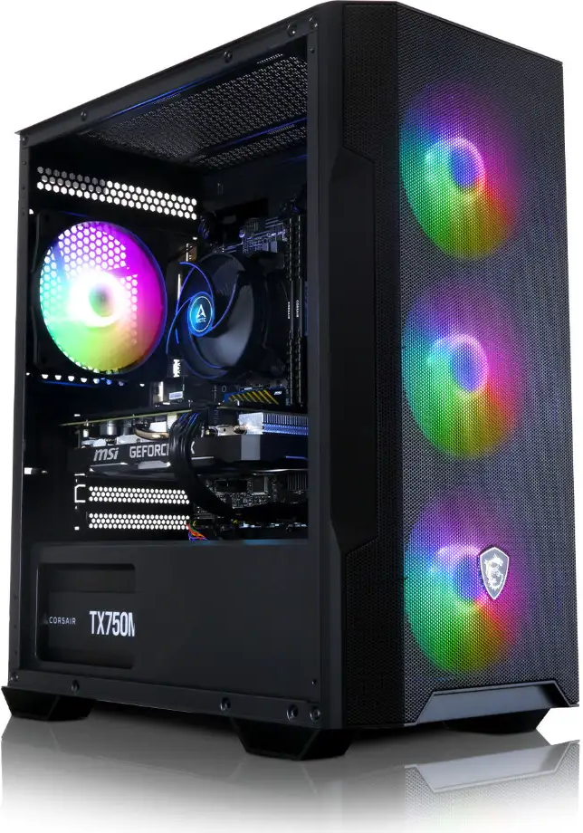 AWD-IT Forge M100R ARGB Intel i5 14400F Six Core RTX 5060 Ti 16GB Ai Desktop PC for Gaming