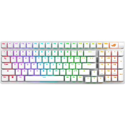 Asus ROG STRIX SCOPE II 96 Wireless Mechanical RGB Gaming Keyboard, 96% Layout, Streamer Hotkeys, Multifunction Controls, Sound-Dampening, White Asus ROG STRIX SCOPE II 96 Wireless Mechanical RGB Gaming Keyboard, 96% Layout, Streamer Hotkeys, Multifunction Controls, Sound-Dampening, White