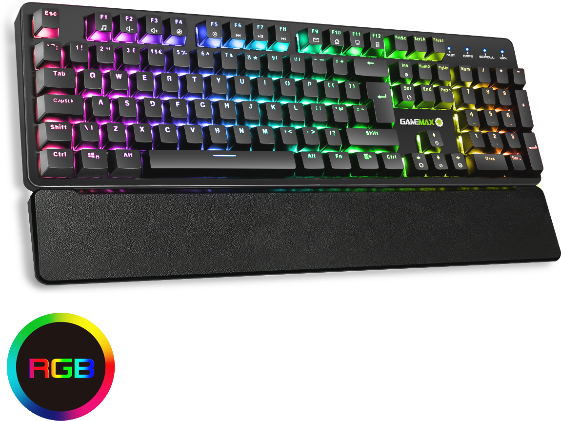 GameMax Game Max Strike RGB LED Outemu Red Switch Wired Mechanical Gaming Keyboard - GMX-STRIKE