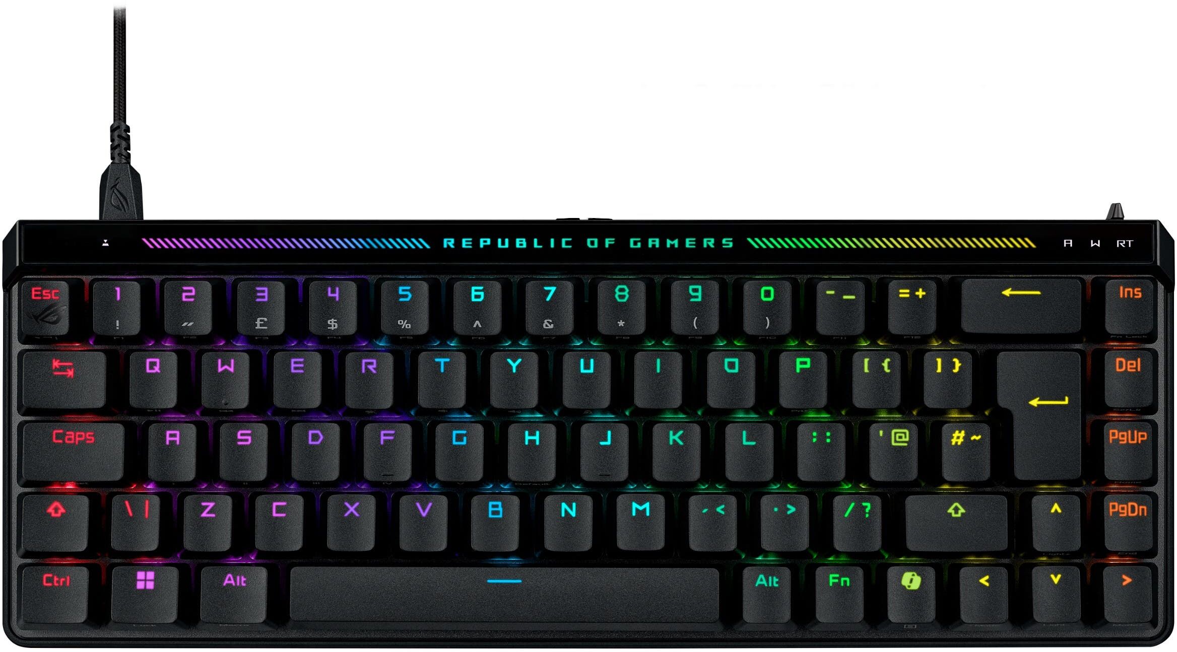 Asus ROG Falchion Ace HFX Wired 65% RGB ROG HFX Magnetic Switches - Gaming Keyboard Black