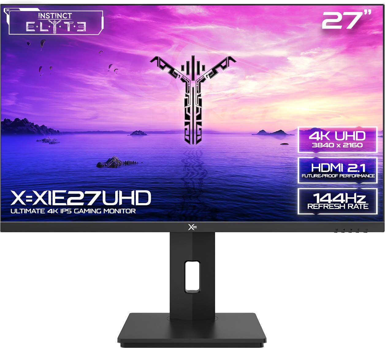 X=XIE27UHD 4K 27 inch 3840*2160 144Hz UHD 1ms Adaptive-Sync/FreeSync PS5 Gaming Monitor With Speakers