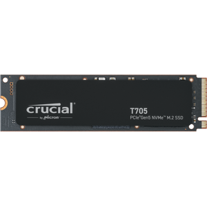 Crucial T705 1TB PCIe Gen 5 NVMe SSD - 13,600MB/s Read, 10,200MB/s Write - CT1000T705SSD3 Crucial T705 1TB PCIe Gen 5 NVMe SSD - 13,600MB/s Read, 10,200MB/s Write - CT1000T705SSD3