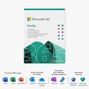 Microsoft 365 Family Software Licence - 1 Year, 1 License