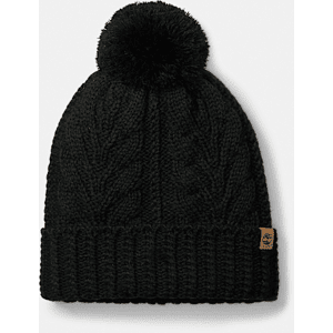 Timberland - Cable Beanie with Pom in Black, Woman, Black Timberland - Cable Beanie with Pom in Black, Woman, Black