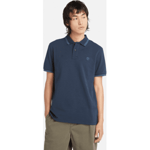 Timberland - Millers River Tipped Pique Polo for Men in Dark Blue, Man, Blue, Size: L Timberland - Millers River Tipped Pique Polo for Men in Dark Blue, Man, Blue, Size: L