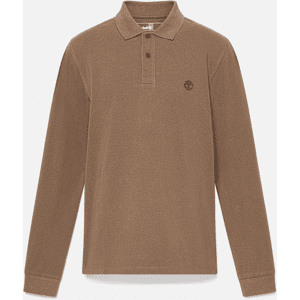 Timberland - Millers River Long-Sleeve Pique Polo for Men in Brown, Man, Brown, Size: M Timberland - Millers River Long-Sleeve Pique Polo for Men in Brown, Man, Brown, Size: M