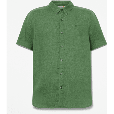 Timberland - Mill Brook Linen Short-Sleeve Shirt for Men in Dark Green, Man, Green, Size: XXL Timberland - Mill Brook Linen Short-Sleeve Shirt for Men in Dark Green, Man, Green, Size: XXL