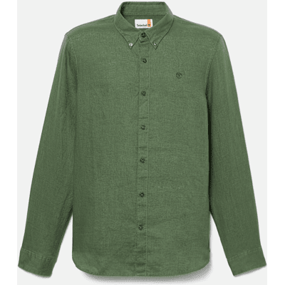 Timberland - Mill Brook Linen Shirt for Men in Dark Green, Man, Green, Size: XXL Timberland - Mill Brook Linen Shirt for Men in Dark Green, Man, Green, Size: XXL