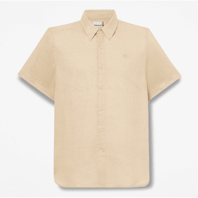 Timberland - Mill Brook Linen Short-Sleeve Shirt for Men in Beige, Man, Beige, Size: XL Timberland - Mill Brook Linen Short-Sleeve Shirt for Men in Beige, Man, Beige, Size: XL