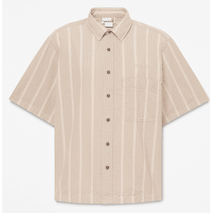 Timberland - All Gender Lightweight Button Down Shirt in Grey/Beige, Beige, Size: XS Timberland - All Gender Lightweight Button Down Shirt in Grey/Beige, Beige, Size: XS