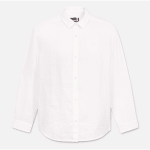 Timberland - Long-Sleeve Linen Shirt for Women in White, Woman, White, Size: XS Timberland - Long-Sleeve Linen Shirt for Women in White, Woman, White, Size: XS