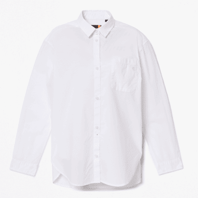 Timberland - Poplin Long-Sleeve Shirt for Women in White, Woman, White, Size: XXL Timberland - Poplin Long-Sleeve Shirt for Women in White, Woman, White, Size: XXL