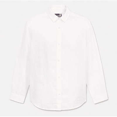 Timberland - Long-Sleeve Linen Shirt for Women in White, Woman, White, Size: XS Timberland - Long-Sleeve Linen Shirt for Women in White, Woman, White, Size: XS