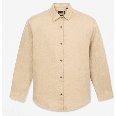 Timberland - Long-Sleeve Linen Shirt for Women in Beige, Woman, Beige, Size: XXL Timberland - Long-Sleeve Linen Shirt for Women in Beige, Woman, Beige, Size: XXL