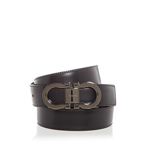 Ferragamo Men's Reversible Leather Belt  - Black/Hickory - Size: 100 cm / 40 inmale