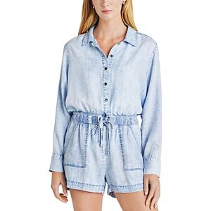 Splendid Dillon Button Front Drawstring Hem Shirt  - Bleached Indigo - Size: Extra Smallfemale