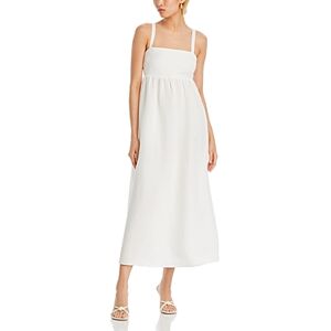 L'Agence Jessamy Empire Waist Midi Dress  - Ivory - Size: 14female