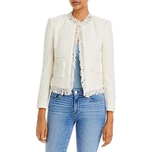 L'Agence Angelina Fringe Trim Blazer  - Ivory - Size: 0female