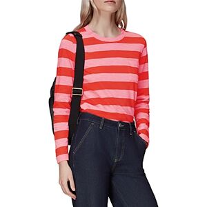 Whistles Cotton Striped Crewneck Top  - Red/Multi - Size: 10 UK/6 USfemale