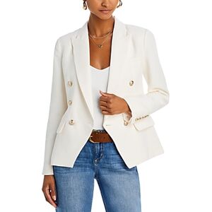 L'Agence Kenzie Double Breasted Blazer  - Ivory - Size: 10female