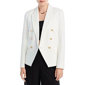 L'Agence Kenzie Double-Breasted Blazer  - Ivory - Size: 0female