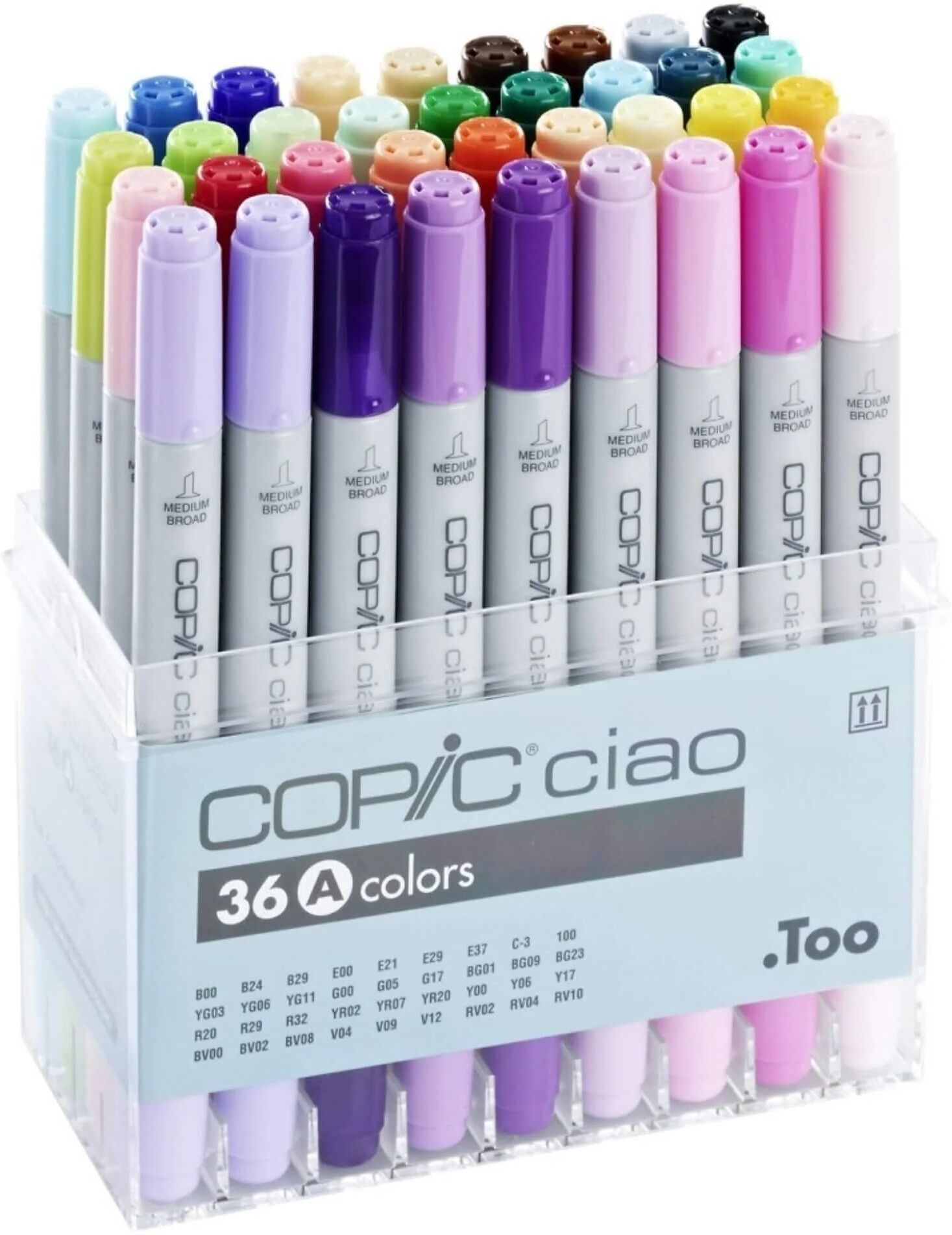 COPIC Ciao Marker Set of 36 Colours Set A