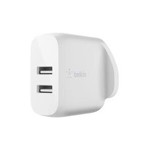 Belkin Dual USB-A Wall Charger 12W x2 - White (WCB002myWH)